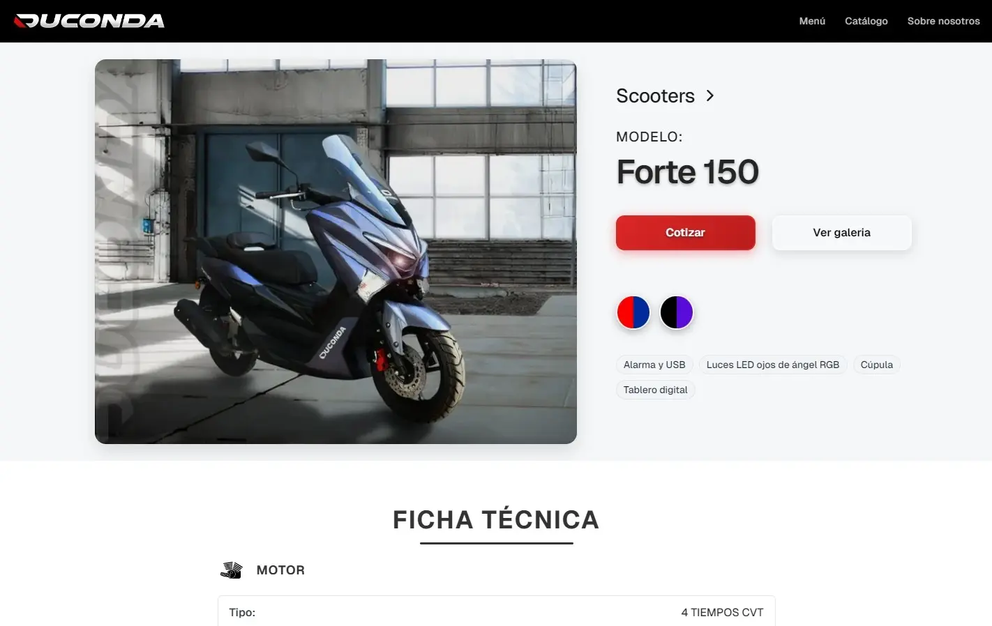 Catálogo y Ficha de Moto - Imagen 1
