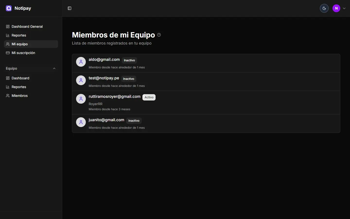 Dashboard Administrativo - Imagen 2